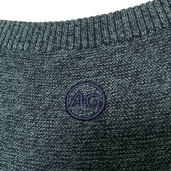 AG Adriano Goldschmied Sweater Vest Mens M Blue Cashmere Blend V-Neck Preppy NEW - Picture 6 of 9